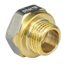 Переход латунь никель реборда Ду 15х10 (1/2"х3/8") ВР/НР 9021 ГОСТ 32585-2013 Aquasfera 9021-10