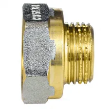 Переход латунь никель реборда Ду 15х10 (1/2"х3/8") ВР/НР 9021 ГОСТ 32585-2013 Aquasfera 9021-10