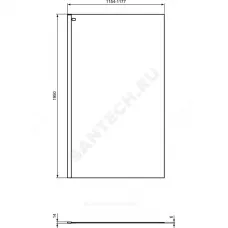 Стенка душевая CONNECT 2 1200х1950мм Ideal Standard K9379V3