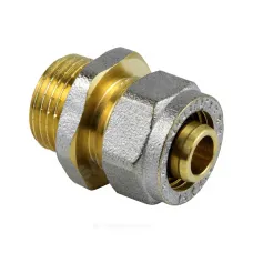 Муфта МП латунь никель обжим Дн 16х1/2" НР ГОСТ 32415-2013 7001 Aquasfera 7001-01
