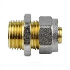 Муфта МП латунь никель обжим Дн 16х1/2" НР ГОСТ 32415-2013 7001 Aquasfera 7001-01