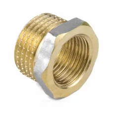 Футорка латунь никель Ду 40х20 (1 1/2"х3/4") НР/ВР 9024 ГОСТ 32585-2013 Aquasfera 9024-08