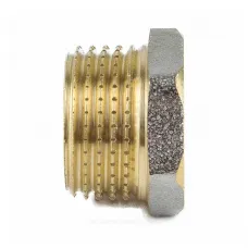 Футорка латунь никель Ду 40х20 (1 1/2"х3/4") НР/ВР 9024 ГОСТ 32585-2013 Aquasfera 9024-08