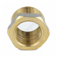 Футорка латунь никель Ду 40х20 (1 1/2"х3/4") НР/ВР 9024 ГОСТ 32585-2013 Aquasfera 9024-08