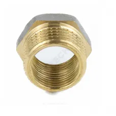 Футорка латунь никель Ду 40х20 (1 1/2"х3/4") НР/ВР 9024 ГОСТ 32585-2013 Aquasfera 9024-08