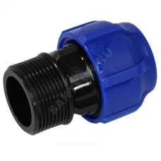 Муфта компрессионная ПЭ Дн 20х1/2" НР Ру16 VALFEX 121001122020