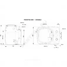 Ёмкость для КНС FEKAFOS DOUBLE 280 л 2" DAB 60163426