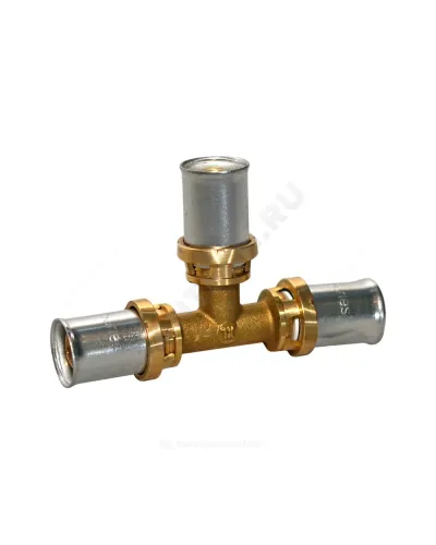 Тройник для МП/PE-X труб латунь пресс Дн 16 RM150 Giacomini RM150Y003