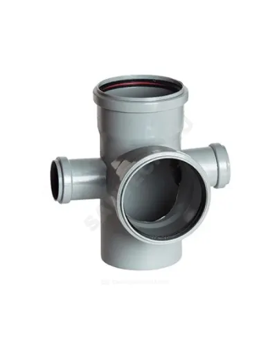 Крестовина PP-H 2-плоскостная левая и правая серая HT HTEDLR Дн 110х50х50х87гр б/нап в/к Ostendorf 115970