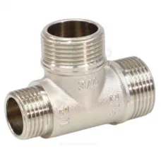 Тройник латунь никель переходной Ду 15х15х15 (1/2"х1/2"х1/2") НР/НР/НР VALFEX VF.131.N.012