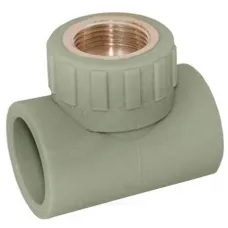 Тройник PP-R комбинированный серый Дн 25х1/2" ВР VALFEX 10127125Г