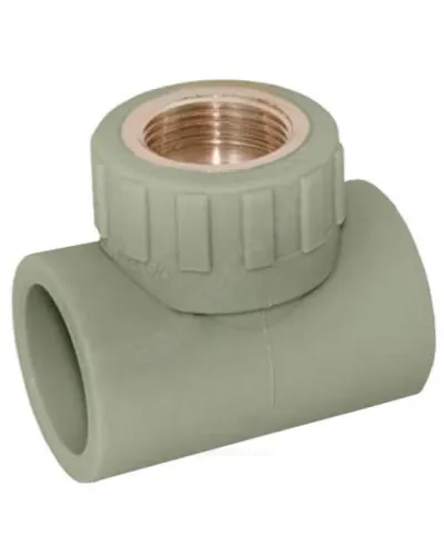 Тройник PP-R комбинированный серый Дн 32х1 ВР VALFEX 10127032Г