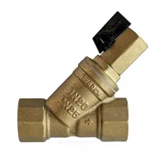 Фильтр сетчатый Y-образный латунь Ду 15 Ру25 Rp1/2" ВР FVR-DR с краном Ридан 065B8341R