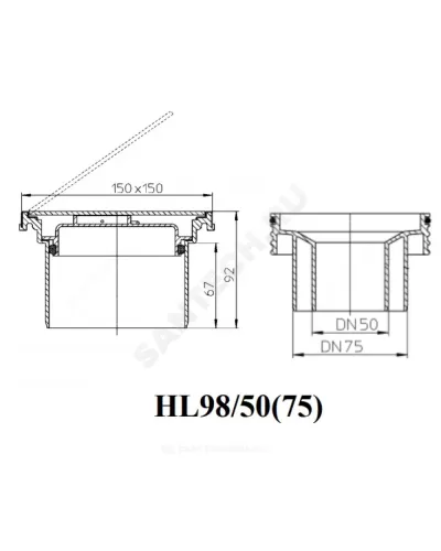 Ревизия-прочистка PP-B коричневая Дн 50 б/нап для НПВХ и PP-H HL HL98/50