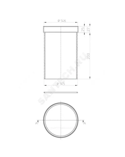 Удлинитель PP HL3400 Дн 145 для трапов серии HL3100 и HL5100 L=226мм HL HL3400