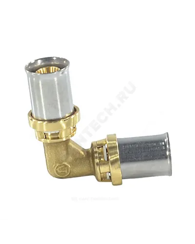 Угольник для МП/PE-X труб латунь пресс Дн 63х90гр RM122 Giacomini RM122Y015