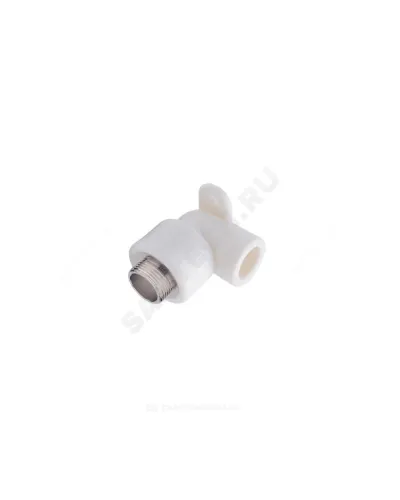 Угольник PP-R комбинированный белый Дн 20х1/2 НР с креплением PRO VALFEX 10121020-PRO