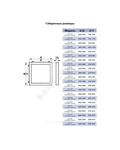 Люк-дверца под плитку съёмный алюминий 200х300 Evecs D2030 ceramo base