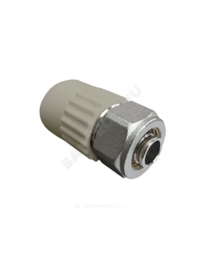 Муфта PP-R комбинированная серая Дн 20х16 обжим для МП труб VALFEX 10152016Г