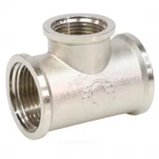 Тройник латунь никель переходной Ду 25х15х25 (1"х1/2"х1") ВР VALFEX VF.750.N.100.012.100