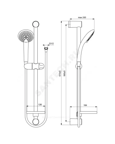 Промо-комплект для ванны с душем SCORPIO Ideal Standard BD007AA