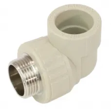 Угольник PP-R комбинированный серый Дн 25х3/4" НР VALFEX 10126025Г