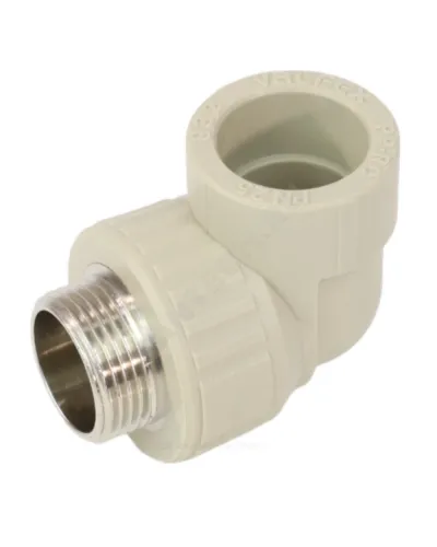 Угольник PP-R комбинированный серый Дн 32х1/2 НР VALFEX 10126232Г