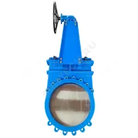 Задвижка шиберная двусторонняя чугун 1140RA Ду 500 Ру10 межфл с редуктором под электропривод ISO2 F14 уплотнение: NBR Benarmo