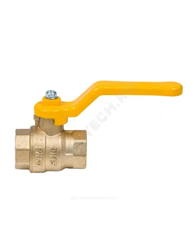 Кран шаровой латунь газ Эксперт Ду 25 Ру40 ВР полнопроходной рычаг Dist 213Р