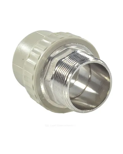 Муфта PP-R комбинированная под ключ серая Дн 40х1 1/2 НР VALFEX 10135240Г