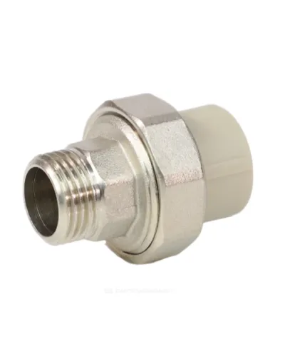 Муфта PP-R комбинированная разъемная серая Дн 20х1 НР VALFEX 10156125Г