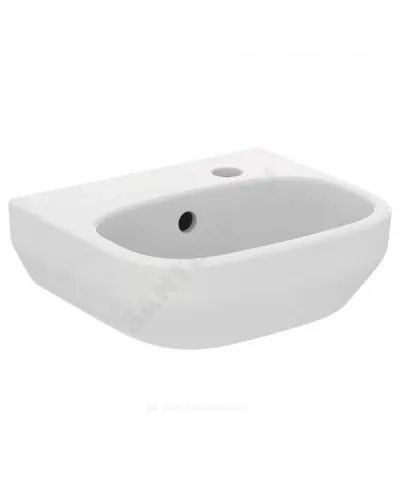 Умывальник подвесной I.life A 35 1 отверстие под смеситель справа белый Ideal Standard T471001