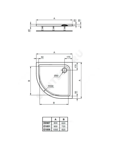Опора для душевого поддона Ideal Standard K712667