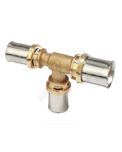 Тройник переходной для МП/PE-X труб латунь пресс Дн 32х20х26 RM151 Giacomini RM151Y095
