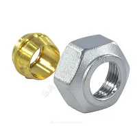 Соединитель латунь для медных труб Дн 12х1/2" обжим/ВР под евроконус R178E Giacomini R178EY122