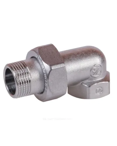 Соединитель латунь хром американка Ду 40 (1 1/2) угловой ВР/НР R19 Giacomini R19X017