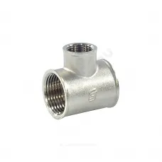 Тройник латунь никель переходной Ду 20х15х20 (3/4"х1/2"х3/4") ВР/ВР SantechSystems