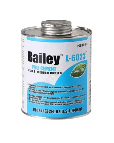 Клей для труб ПВХ 946мл Bailey L-6023