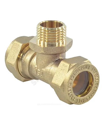 Тройник латунь 15Aх1/2х15 обжим/НР STAHLMANN STML1501/215BEF