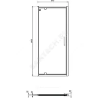 Дверь душевая CONNECT 2 PV Pivot 900 мм Ideal Standard K9270V3