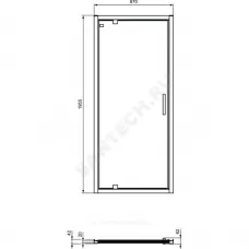 Дверь душевая CONNECT 2 PV Pivot 900 мм Ideal Standard K9270V3