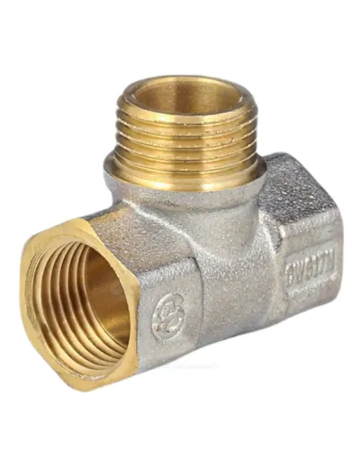 Тройник латунь никель Ду 15 (1/2) ВР/НР/ВР 9009 ГОСТ 32585-2013 Aquasfera 9009-01