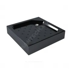 Поддон душевой акриловый квадрат Universal BLACK N 800х800х160 с противоскользящим покрытием черный МетаКам АПS_013575