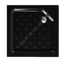 Поддон душевой акриловый квадрат Universal BLACK N 800х800х160 с противоскользящим покрытием черный МетаКам АПS_013575