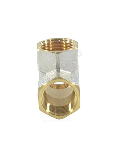 Тройник латунь никель Ду 20 (3/4) ВР/ВР 9007 ГОСТ 32585-2013 Aquasfera 9007-02