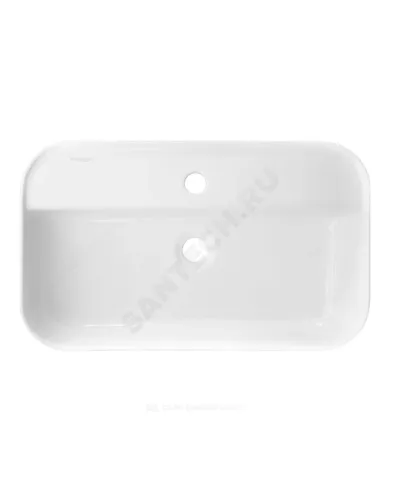 Умывальник мебельный Infinity SLF 60 1 отверстие под смеситель по центру белый Sanita Luxe WB.CT/Infinity/60-C.Shelf/WHT.G/S1