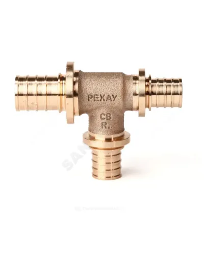 Тройник для PE-X труб аксиальный бронза Дн 32х20х20 переходной RX+ Рехау 14570863001