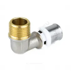 Угольник МП латунь никель пресс Дн 16х1/2"х90гр НР ГОСТ 32415-2013 8006 Aquasfera 8006-01