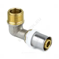 Угольник МП латунь никель пресс Дн 16х1/2"х90гр НР ГОСТ 32415-2013 8006 Aquasfera 8006-01