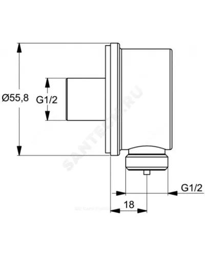 Смеситель встраиваемый для ванны с душем одноручный CERAFLEX Ideal Standard BC447AA